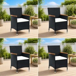 Your Go-To Outdoor Dining Chairs - 4 pcs Black