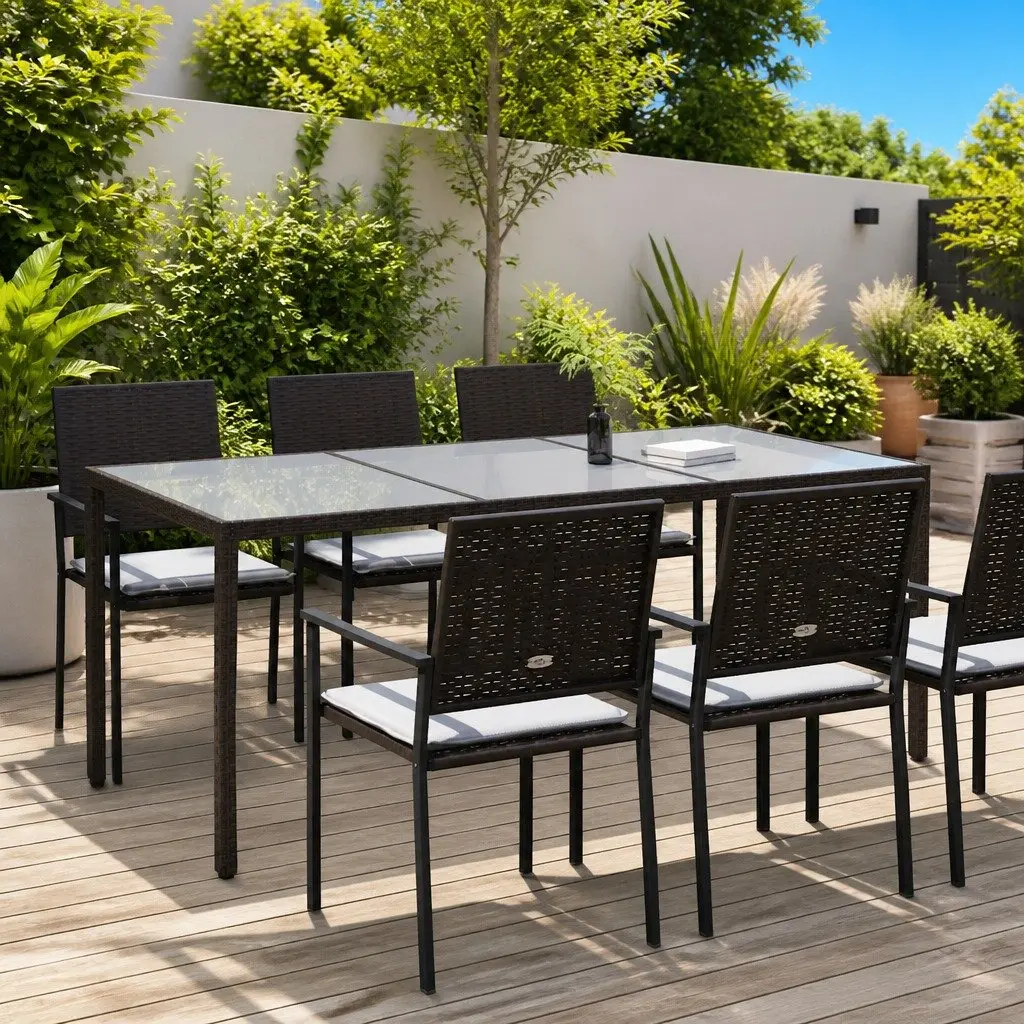 Brown Garden Table for Outdoor Enjoyment