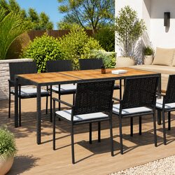 Your Outdoor Space Awaits This Black Garden Table