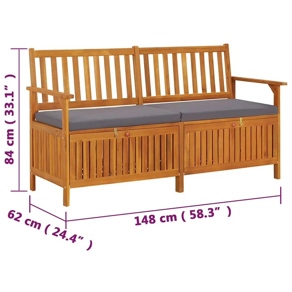 148cm Acacia Wood Storage Bench