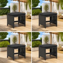 Your Perfect Outdoor Seating with 4 Black Garden Stools
