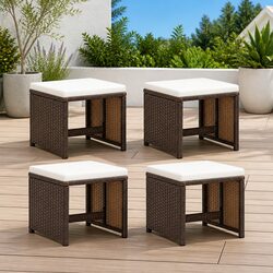 Your Outdoor Haven with Comfortable Rattan Stools