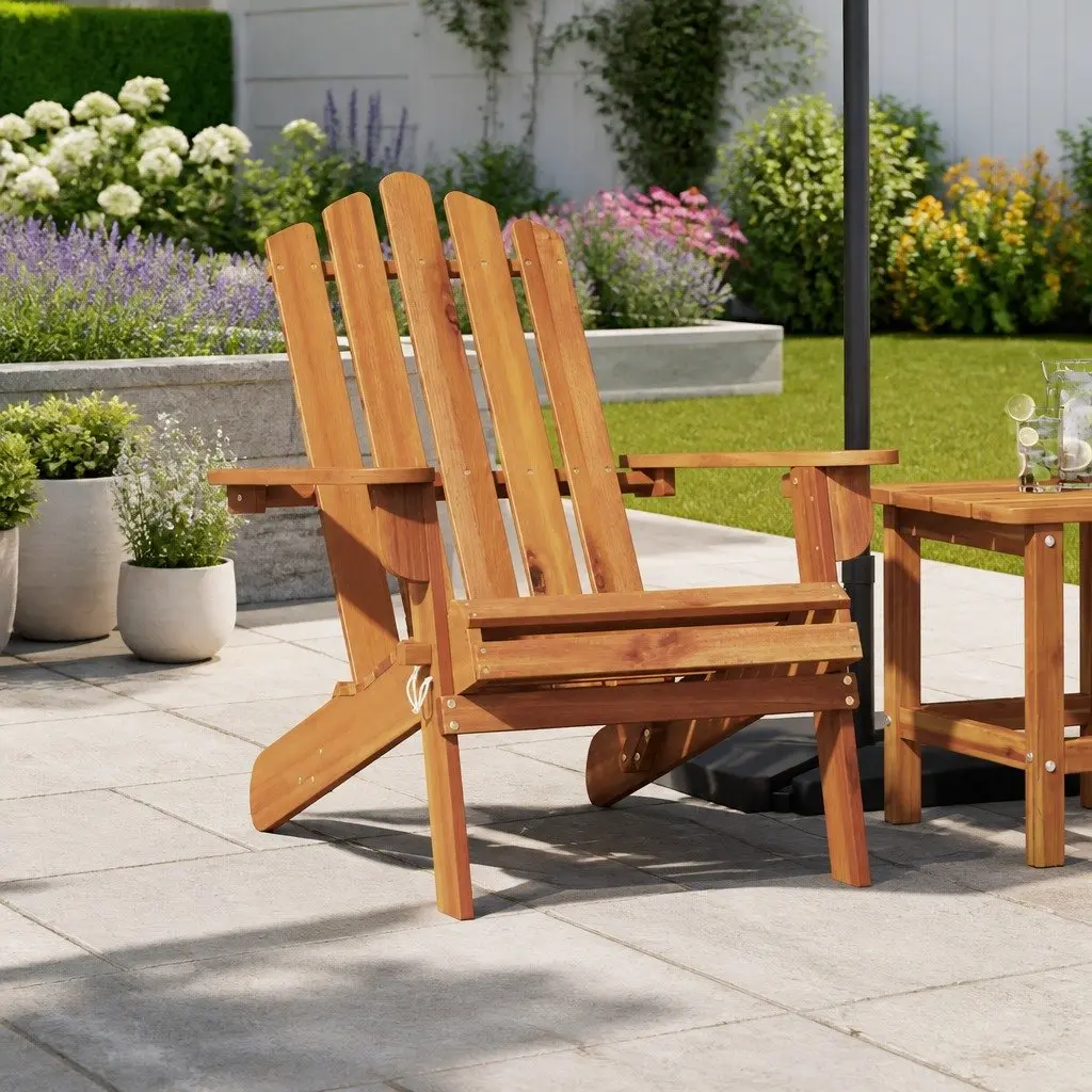 Brown Folding Adirondack Chair