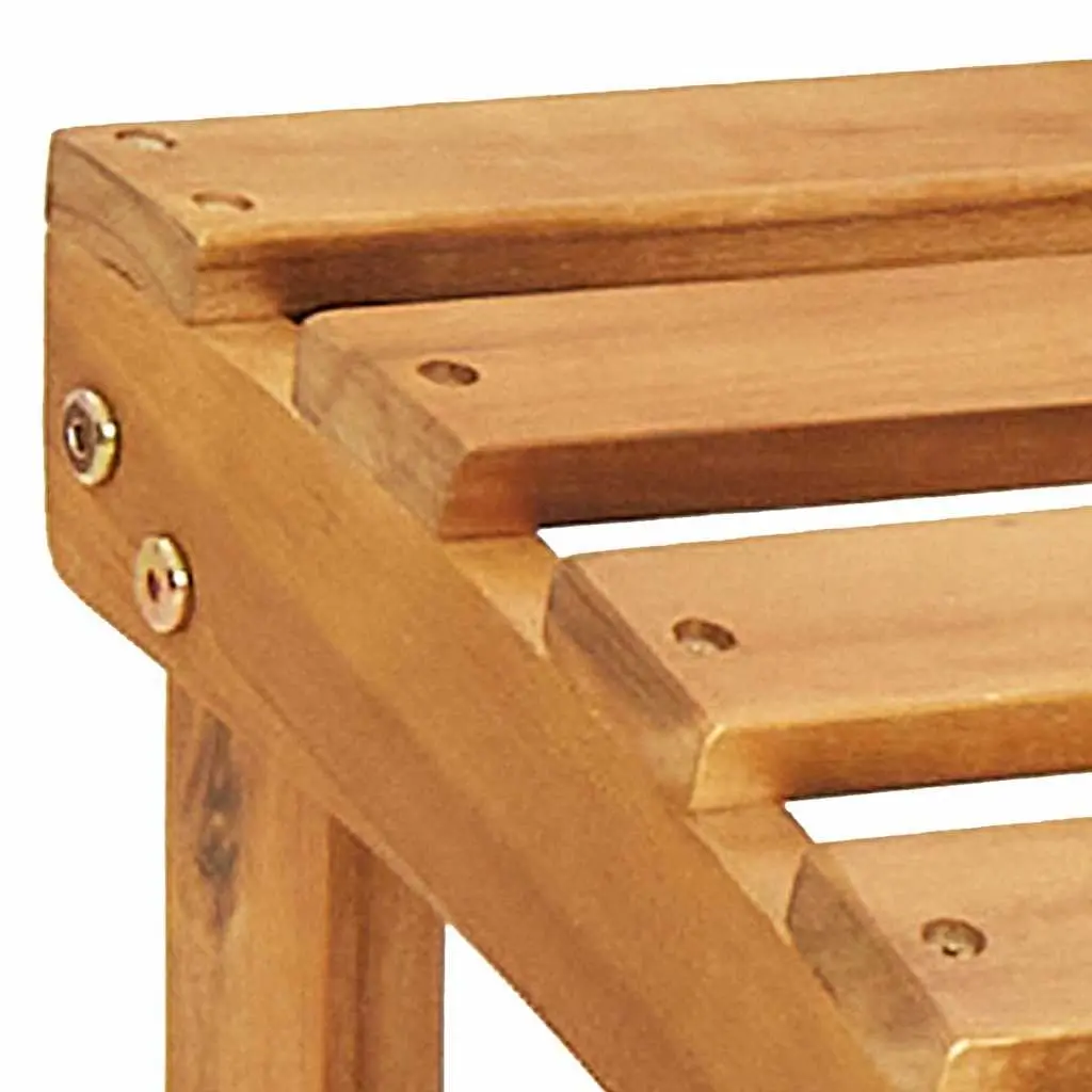 Adirondack Chair with Footrest Foldable Solid Acacia Wood Brown