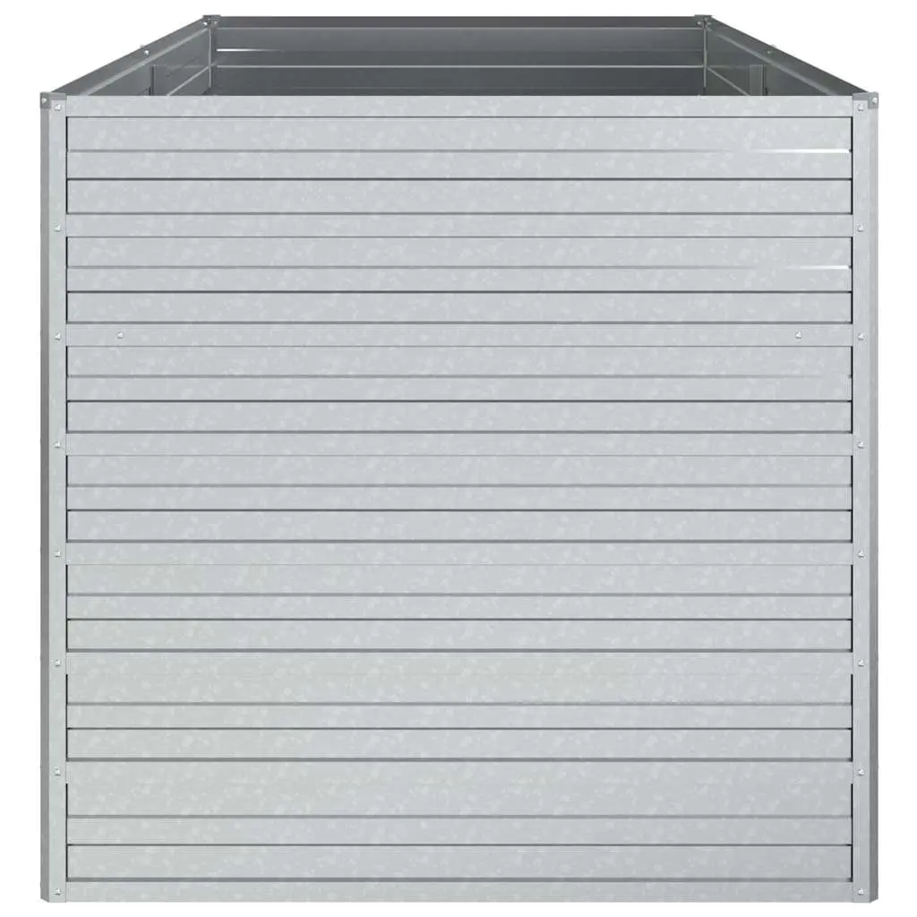 Raised Garden Bed Galvanized Steel 160x80x77 cm Silver Outdoor Planter Box