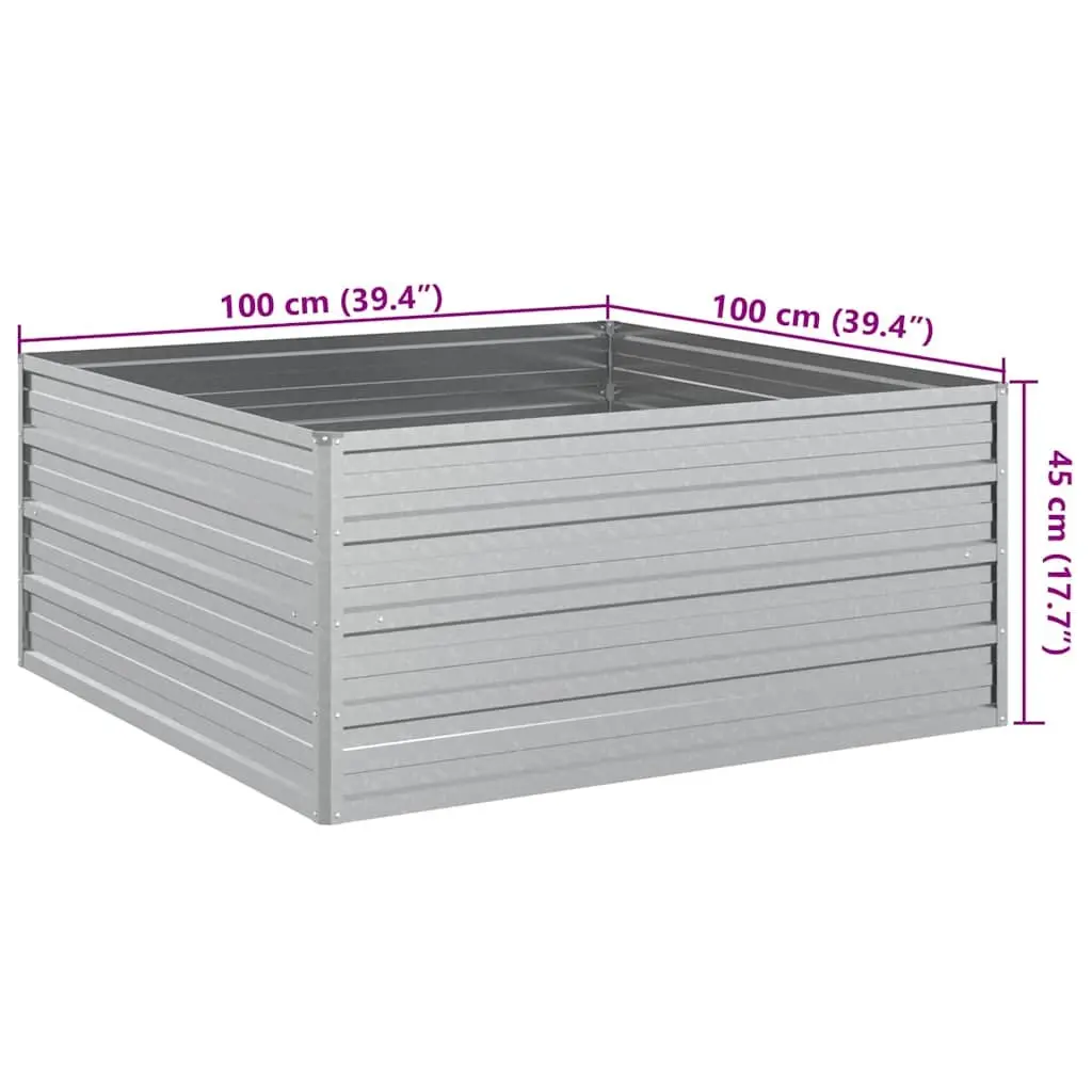 Raised Garden Bed 100x100x45 cm, Ready for Plants