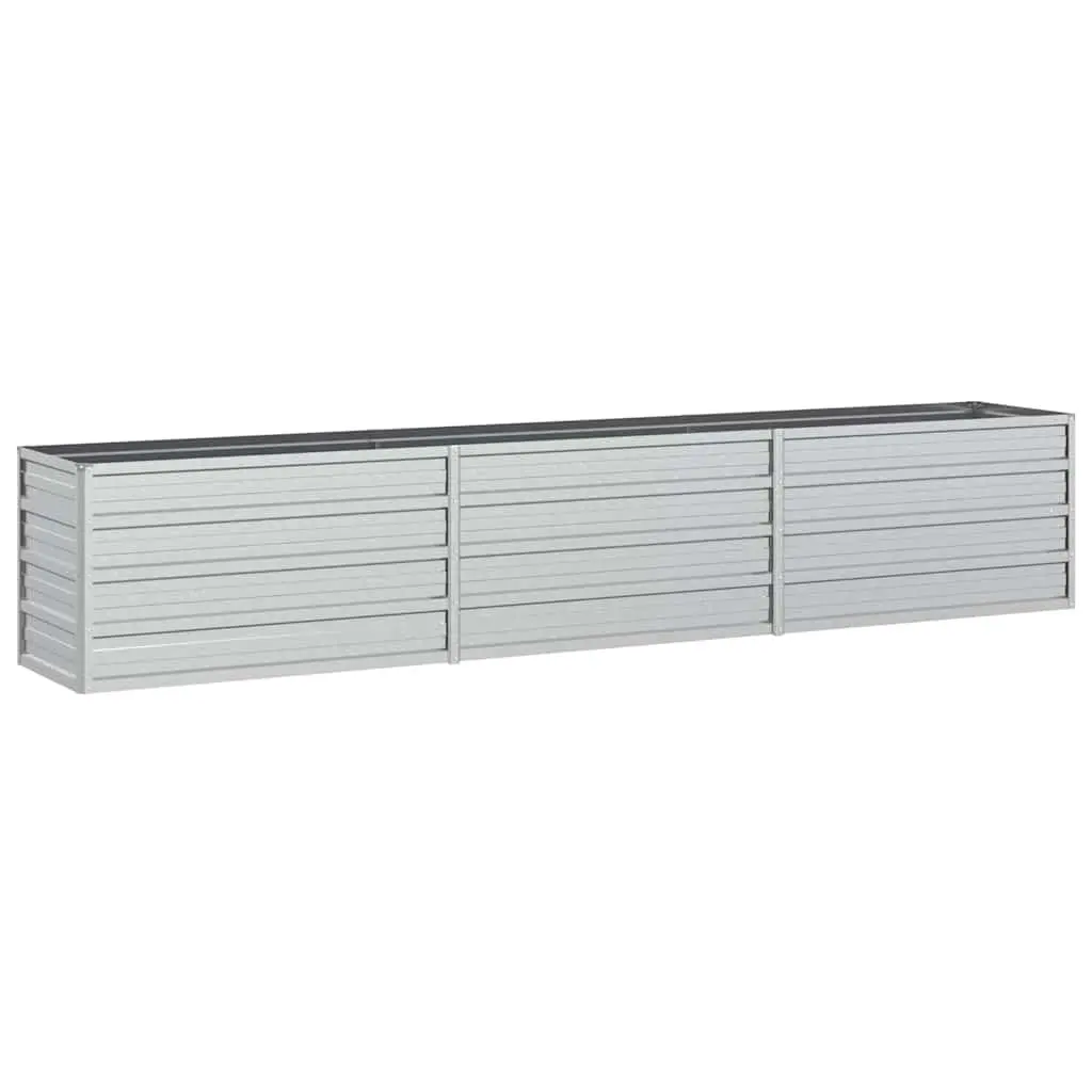 Garden Raised Bed Galvanized Steel Open Bottom 240x40x45 cm