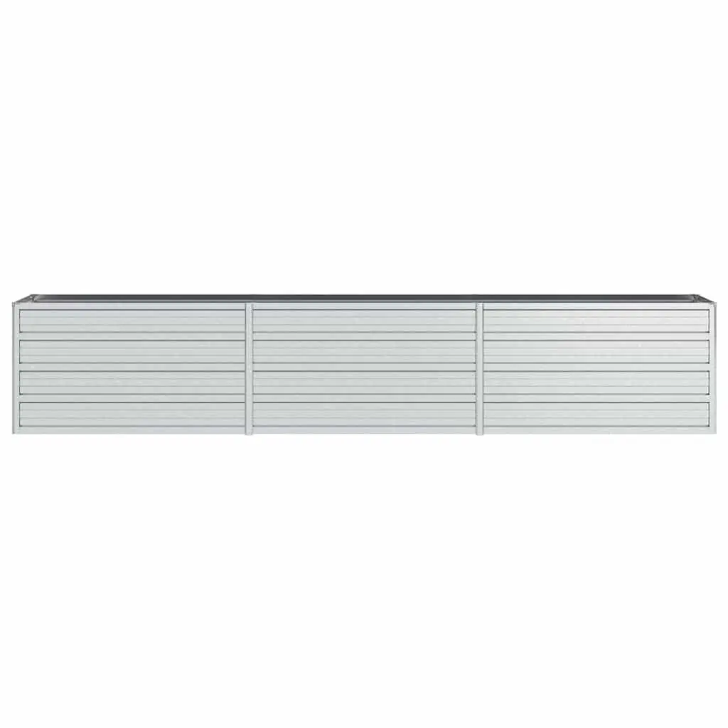 Garden Raised Bed Galvanized Steel Open Bottom 240x40x45 cm