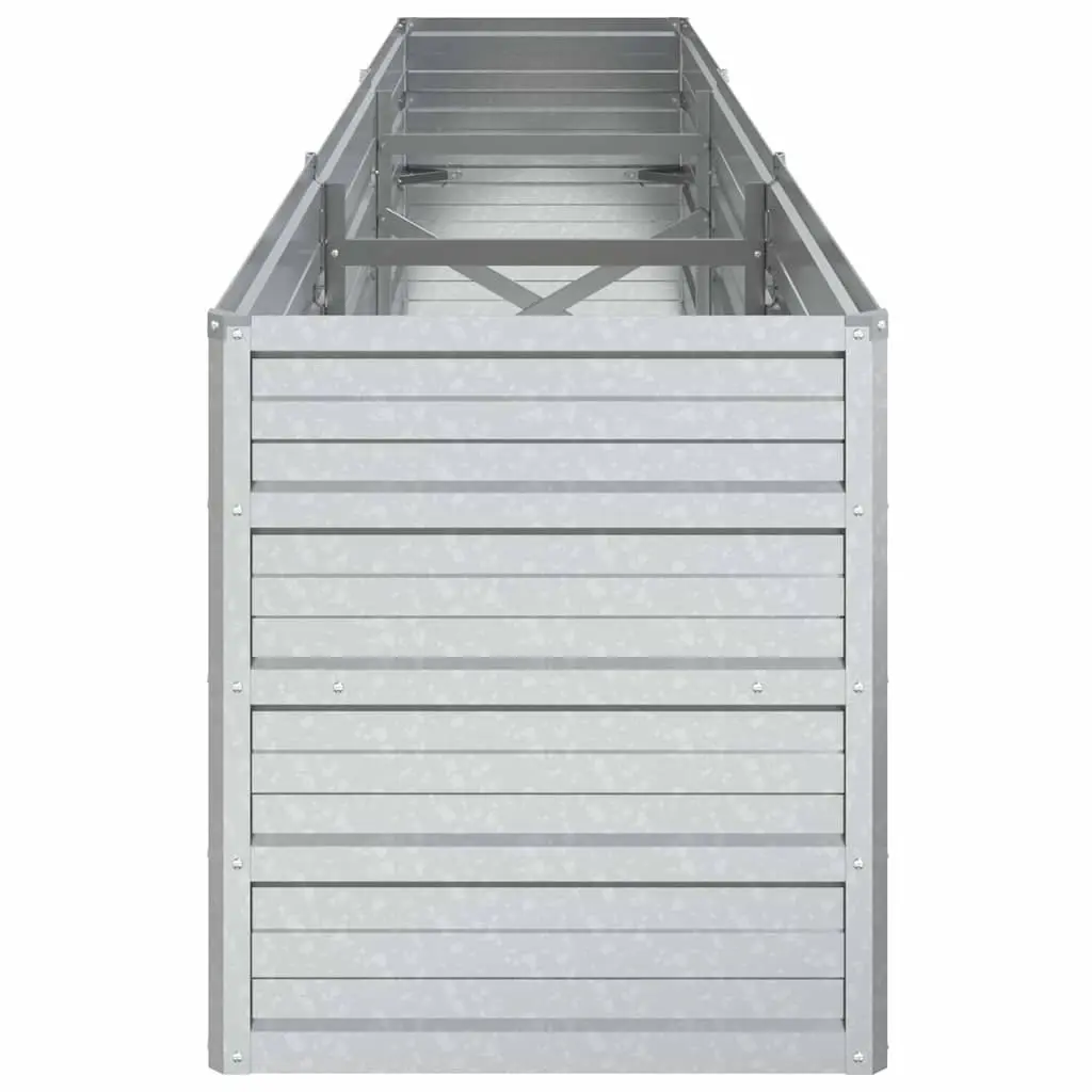 Garden Raised Bed Galvanized Steel Open Bottom 240x40x45 cm