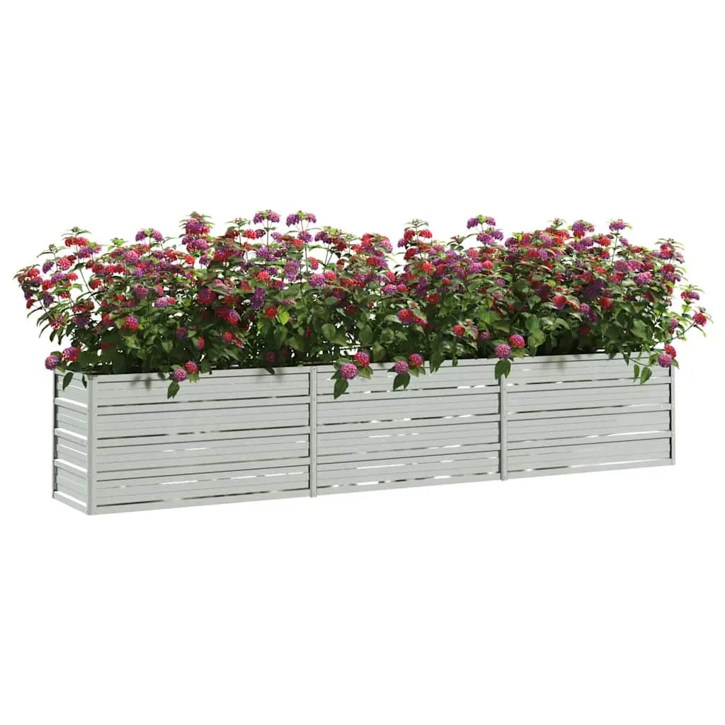Garden Raised Bed Galvanized Steel Open Bottom 240x40x45 cm