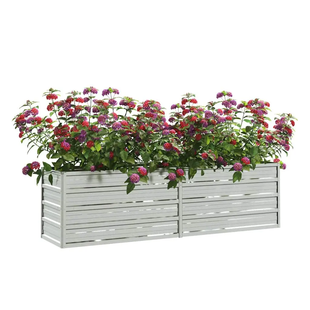 Raised Garden Bed Open Bottom Galvanised Steel 160x40x45 cm Outdoor Planter Box