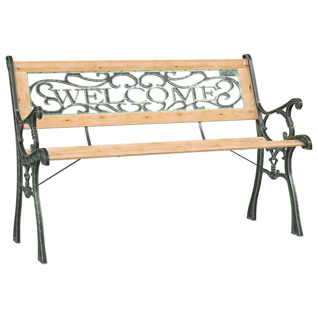 Garden Bench 122cm Wooden Outdoor Seating Patio Furniture Brown Decorative