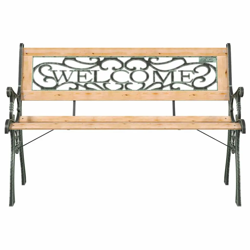 Garden Bench 122cm Wooden Outdoor Seating Patio Furniture Brown Decorative