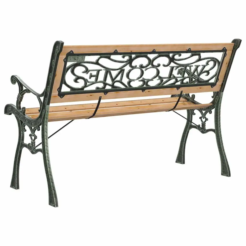 Garden Bench 122cm Wooden Outdoor Seating Patio Furniture Brown Decorative