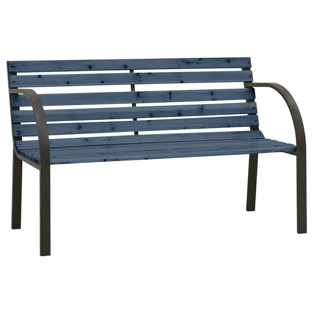 Children's Garden Bench Wooden Backrest Armrests 81cm Grey
