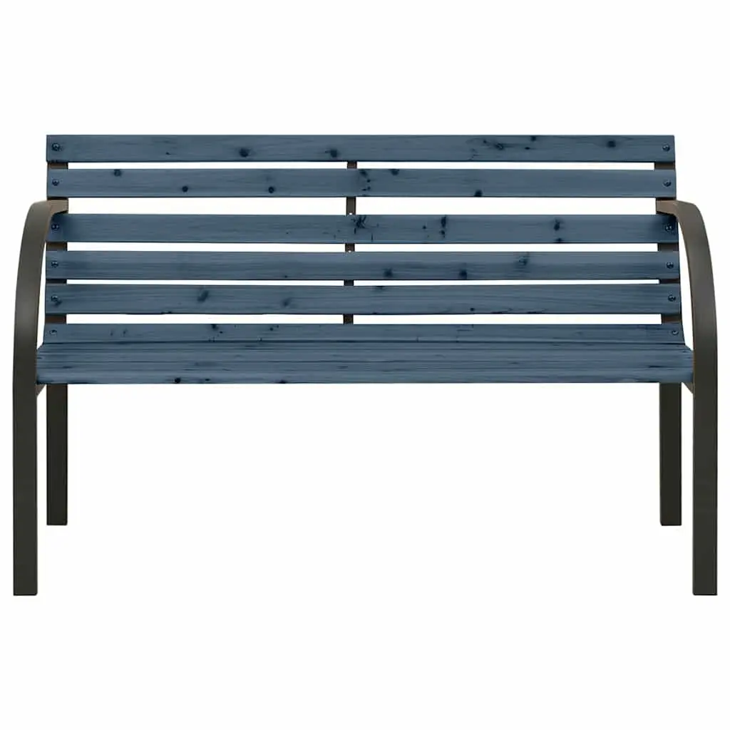 Children's Garden Bench Wooden Backrest Armrests 81cm Grey