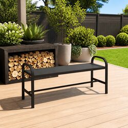 Your Ideal Outdoor Garden Bench: 124.5cm in Black