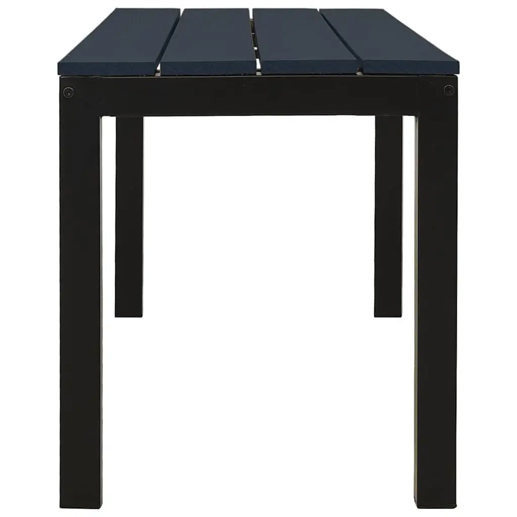 Outdoor Garden Bench in Black Steel