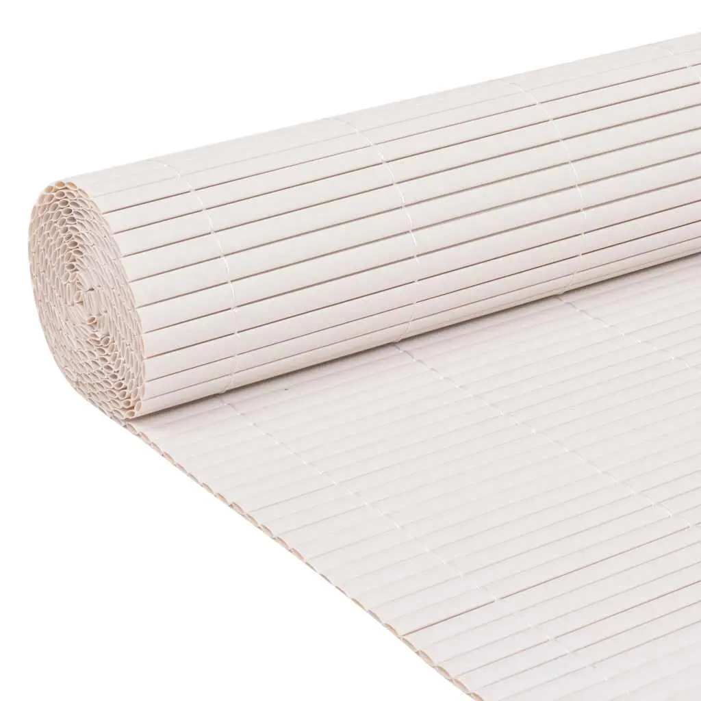 Garden Fence Panel Double-Sided White 90x400cm Outdoor Decor Screening