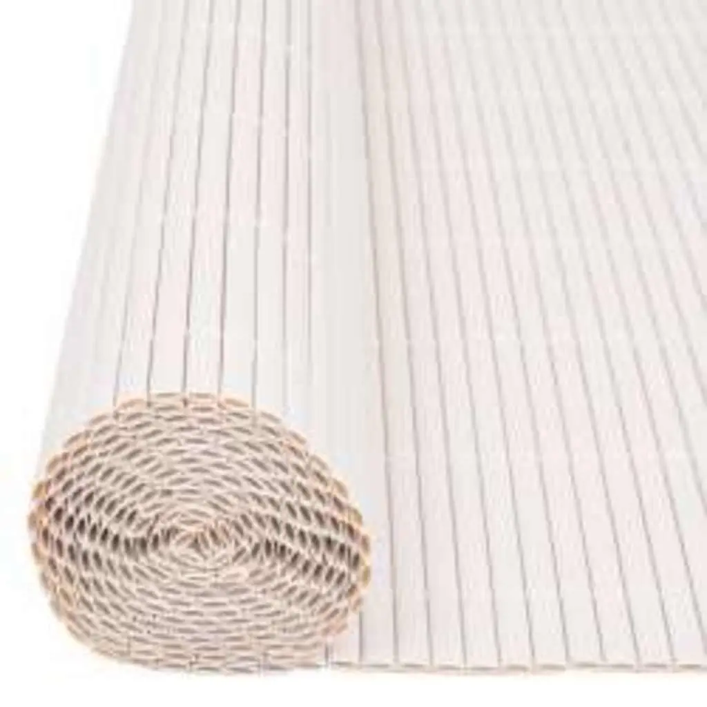 Garden Fence Panel Double-Sided White 90x400cm Outdoor Decor Screening