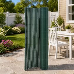 Garden Fence Panel Double-Sided 90x400cm Decorative Barrier Green Outdoor