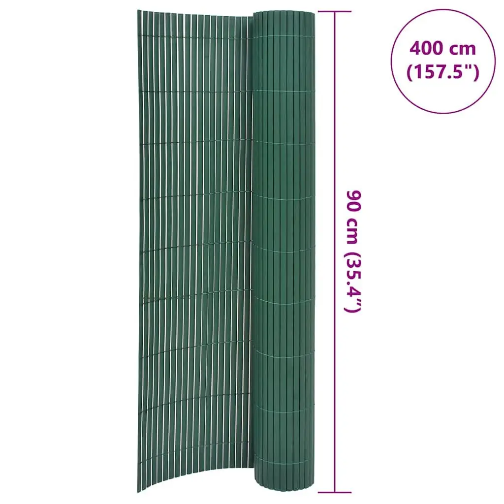 Garden Fence Panel Double-Sided Green 90x400cm