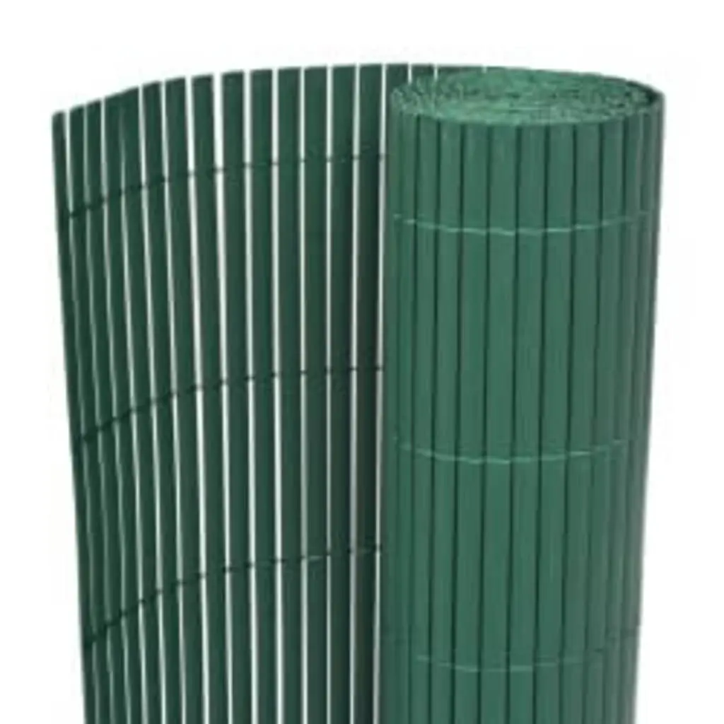 Double-Sided Garden Fence Panel Green 110x500 cm