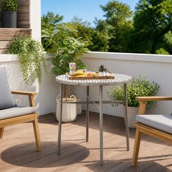 Friendly Round Tea Table for Your Outdoor Space