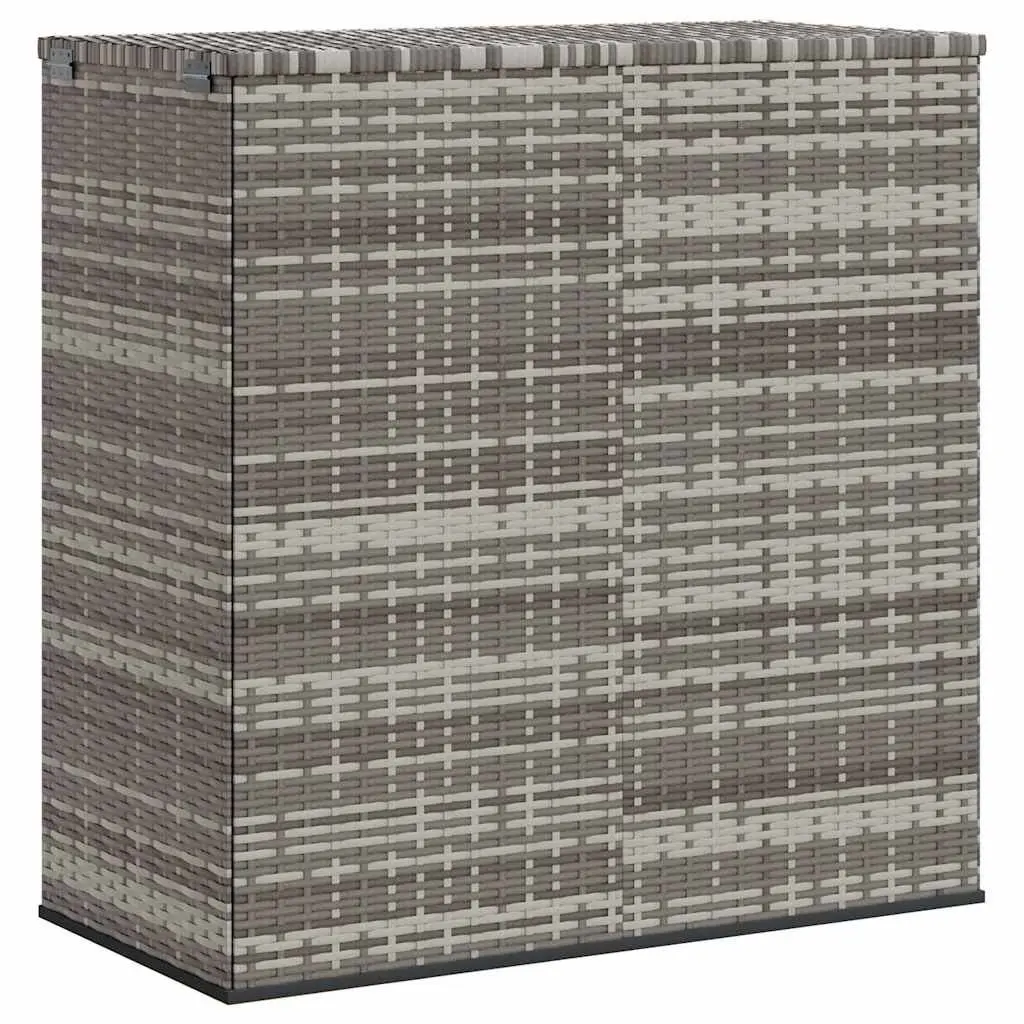 Garden Storage Cushion Box PE Rattan Weather Resistant 100x49x103.5cm Grey