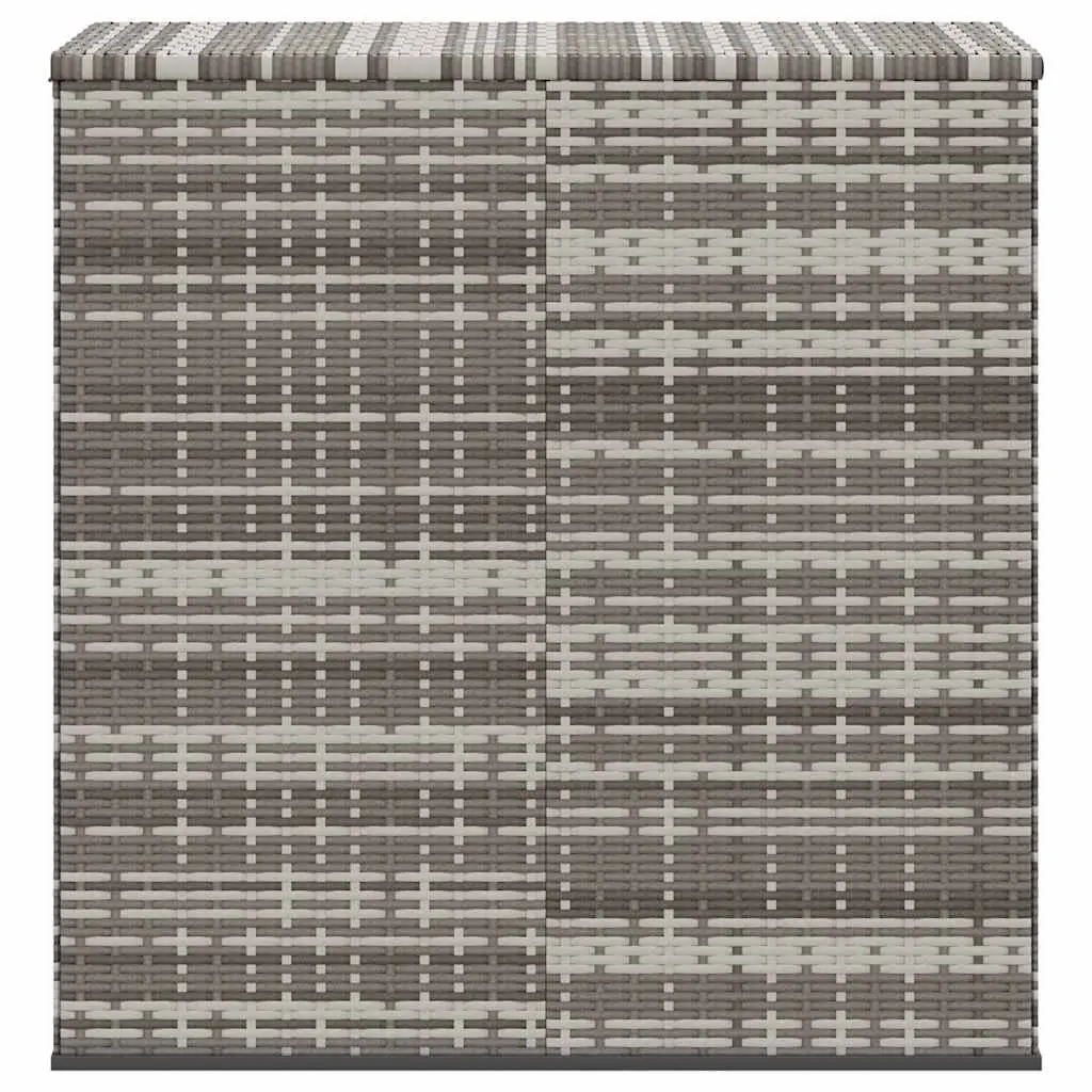 Garden Storage Cushion Box PE Rattan Weather Resistant 100x49x103.5cm Grey