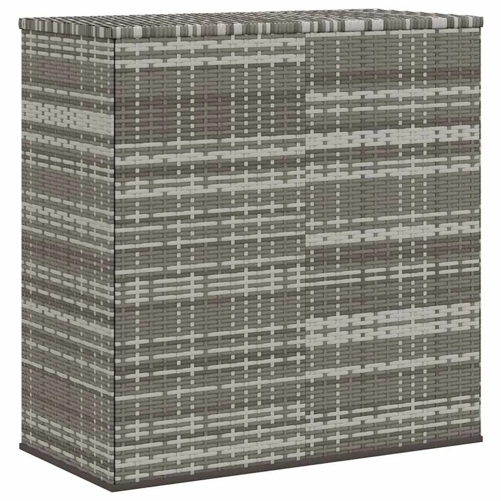 Garden Storage Cushion Box PE Rattan Weather Resistant 100x49x103.5cm Grey