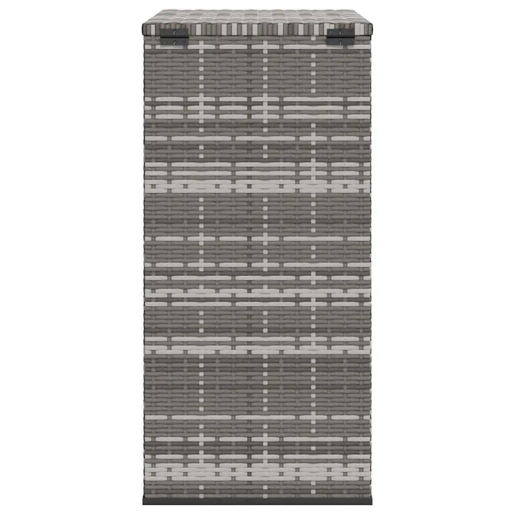 Garden Storage Cushion Box PE Rattan Weather Resistant 100x49x103.5cm Grey