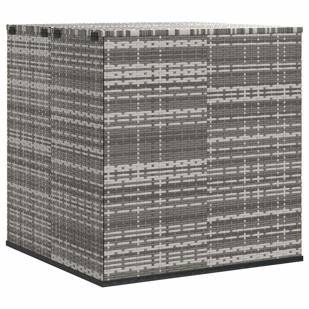Garden Storage Box PE Rattan 100x97.5x104cm Outdoor Cushion Chest Grey