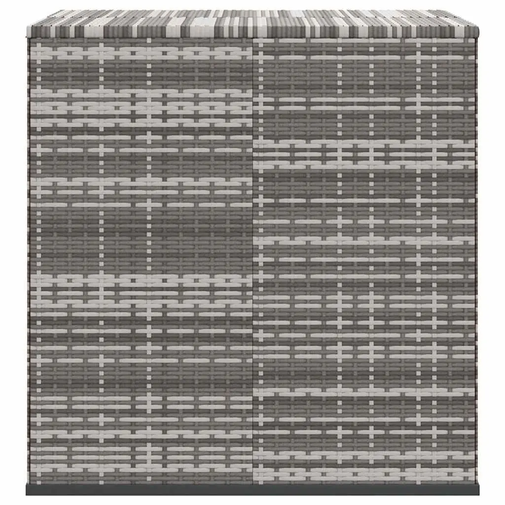 Garden Storage Box PE Rattan 100x97.5x104cm Outdoor Cushion Chest Grey