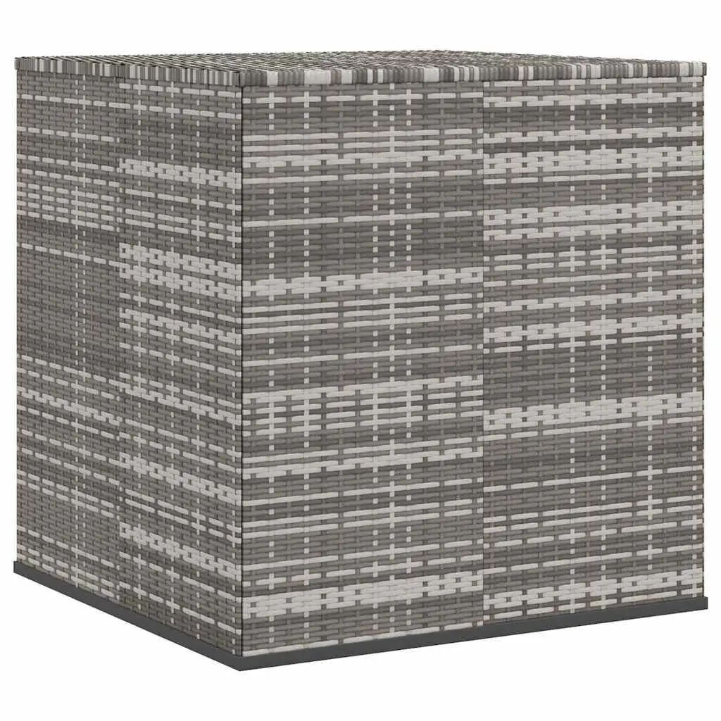 Garden Storage Box PE Rattan 100x97.5x104cm Outdoor Cushion Chest Grey