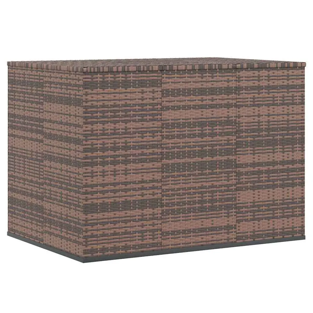 Garden Cushion Storage Box Weather-Resistant PE Rattan 145 x 100 x 103 cm Brown