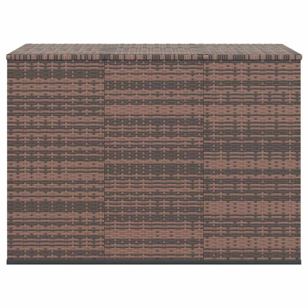 Garden Cushion Storage Box Weather-Resistant PE Rattan 145 x 100 x 103 cm Brown