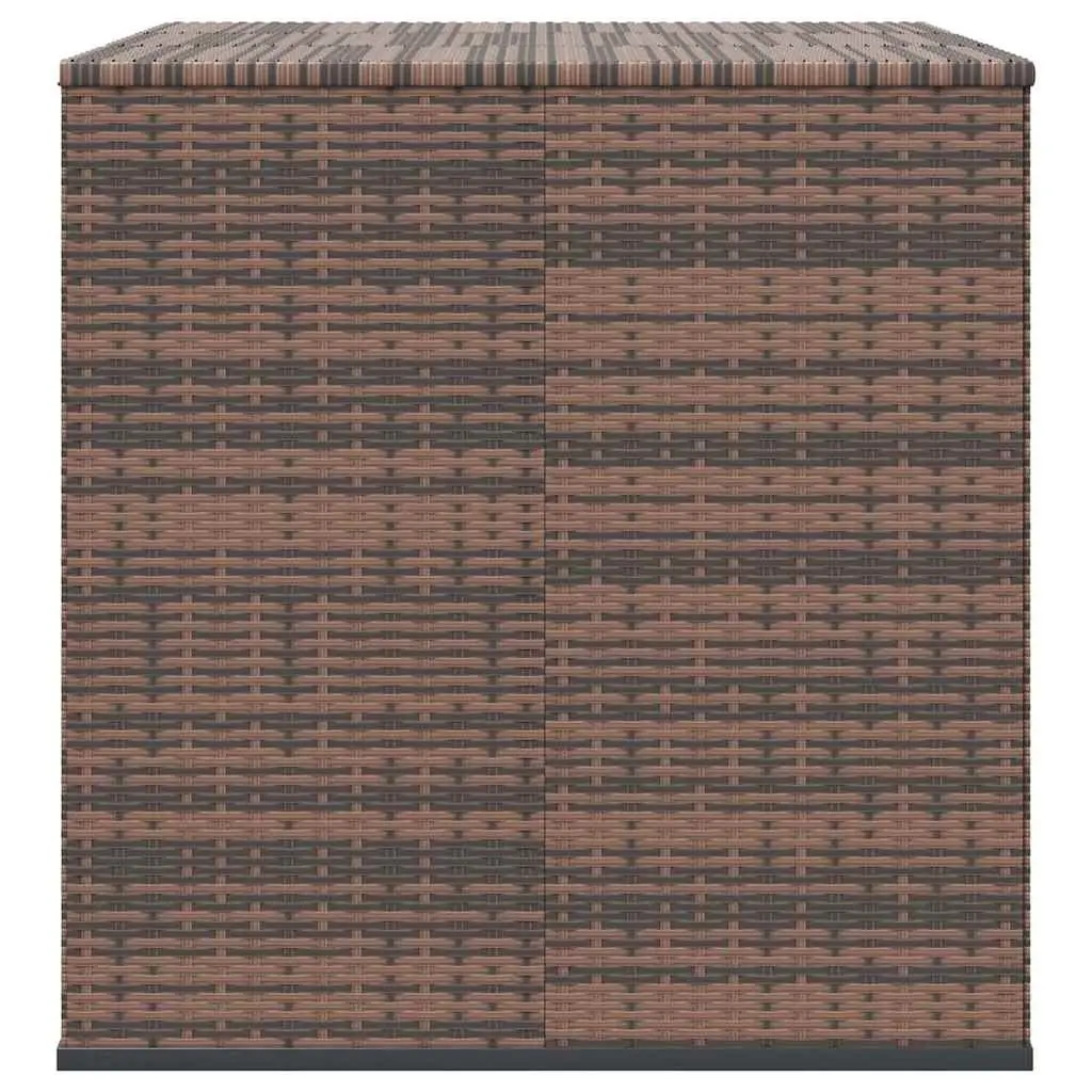 Garden Cushion Storage Box Weather-Resistant PE Rattan 145 x 100 x 103 cm Brown