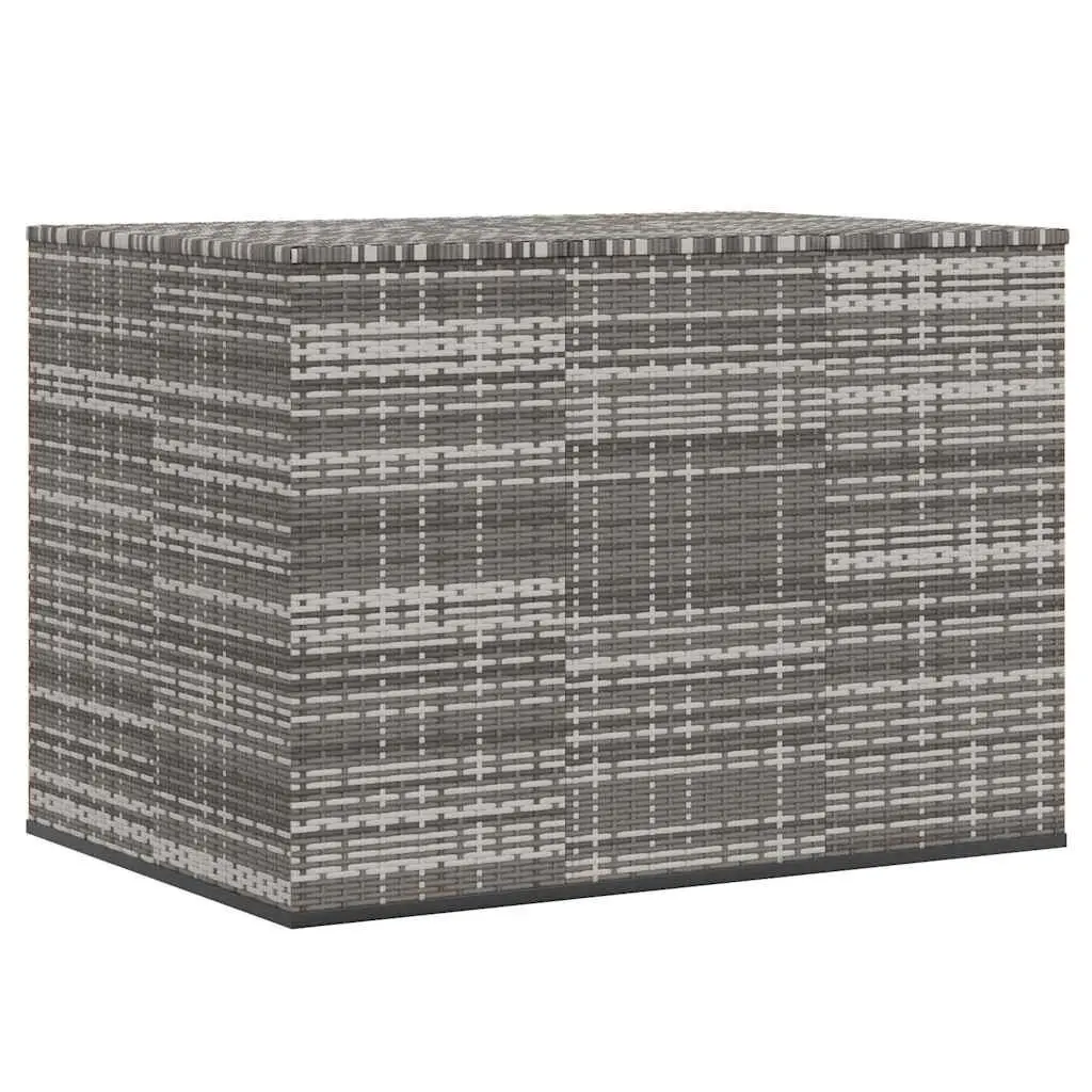 Garden Storage Box PE Rattan Weather Resistant 145x100x103cm Outdoor Cushion Chest Grey