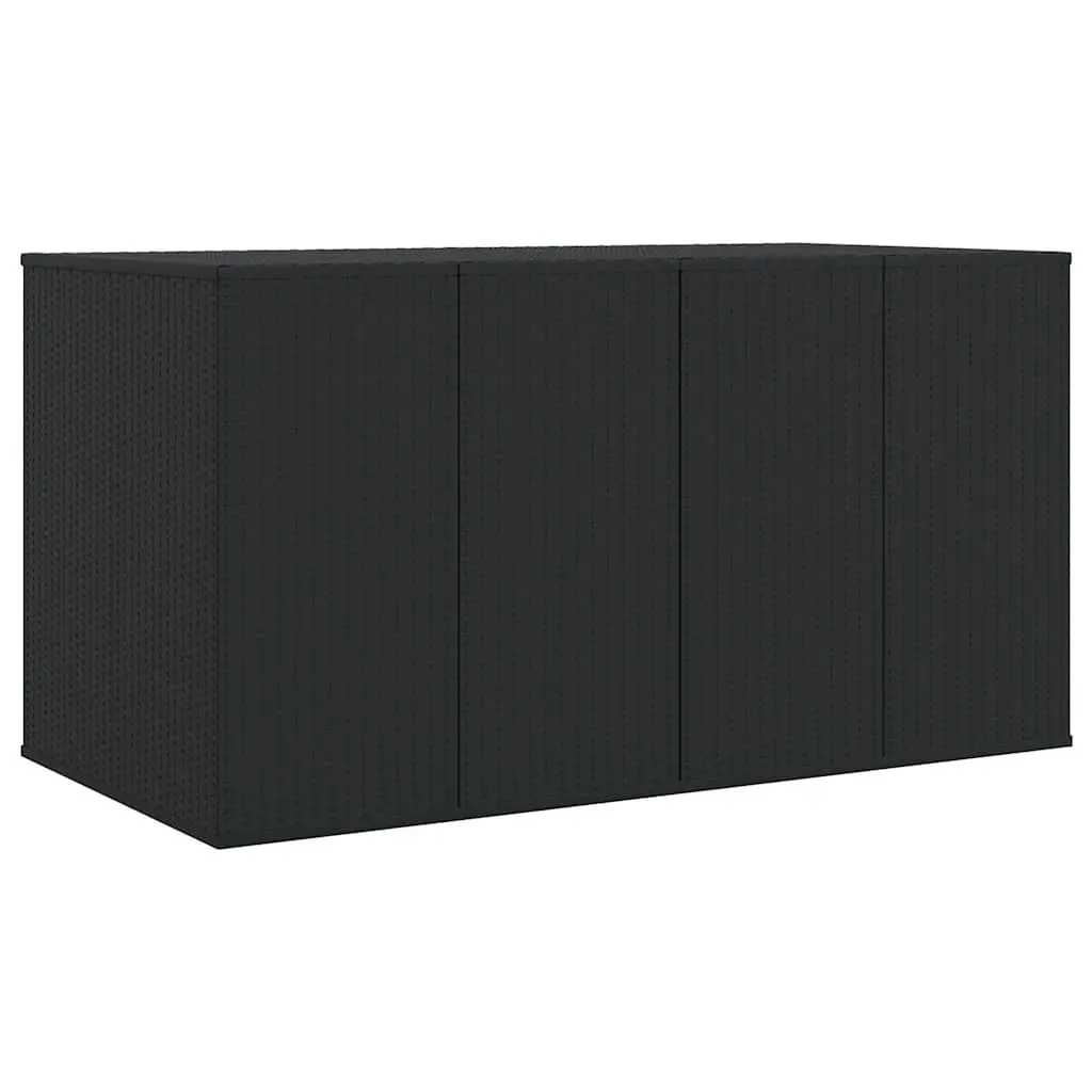 Cushion Storage Box Outdoor Indoor PE Rattan Weather Resistant 194cm x 100cm x 103cm Black