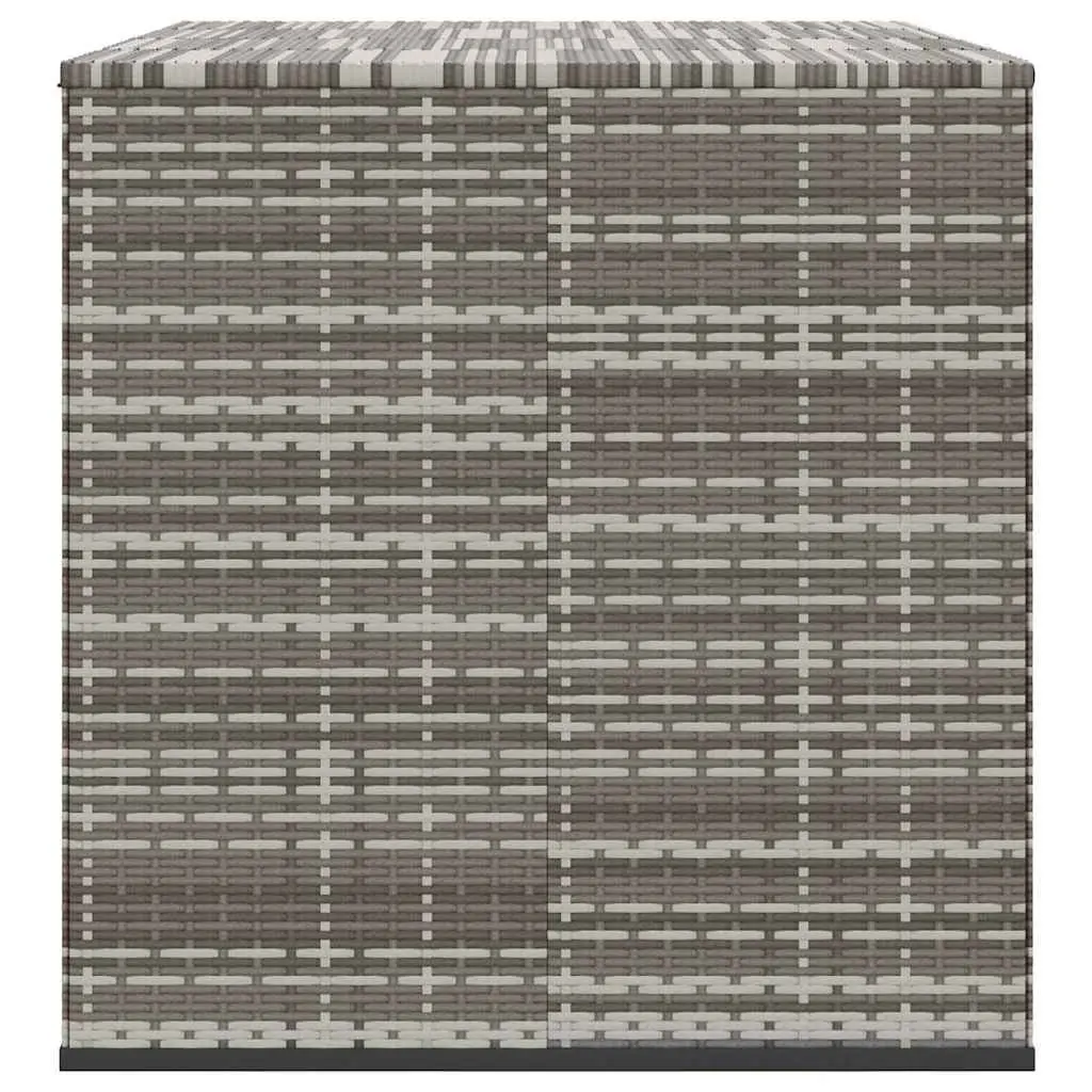 Garden Cushion Storage Box PE Rattan Grey 194x100x103cm Outdoor Furniture
