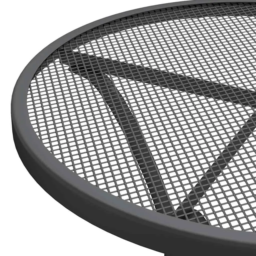 Garden Dining Table Round Mesh Tabletop Ø60cm Anthracite