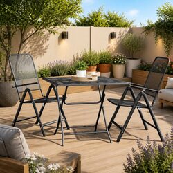 Friendly Anthracite Garden Dining Table 80x80x72cm