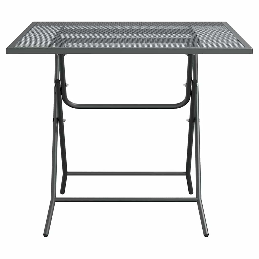 Garden Dining Table 80x80x72cm Outdoor Patio Furniture Mesh Tabletop Anthracite