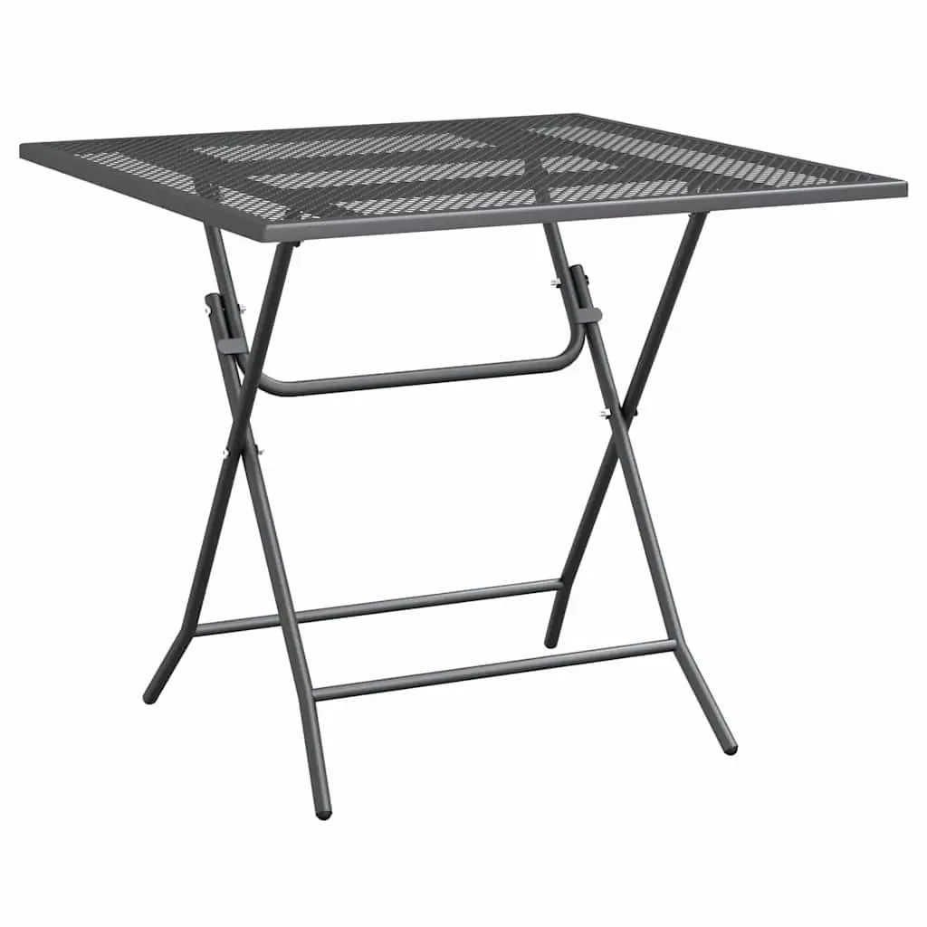 Garden Dining Table 80x80x72cm Outdoor Patio Furniture Mesh Tabletop Anthracite