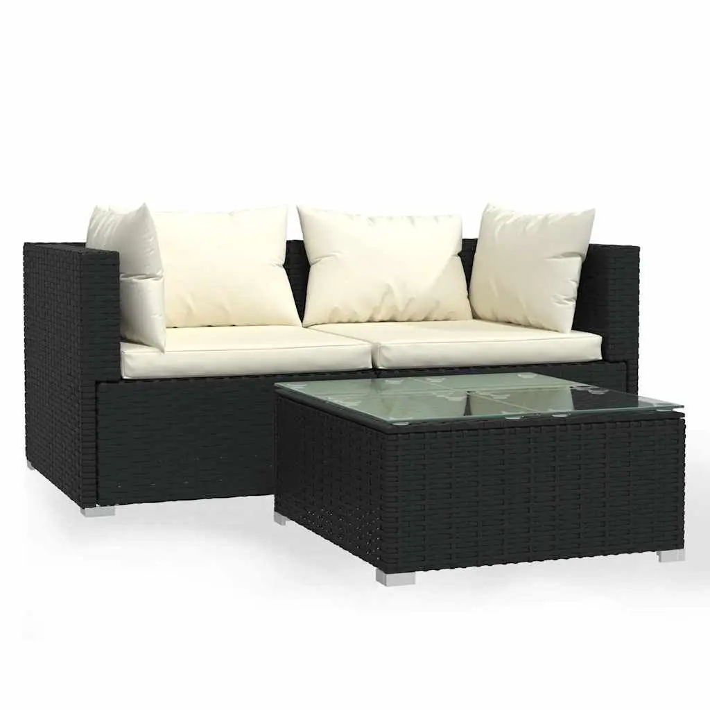 3 Piece Garden Lounge Set with Cushions