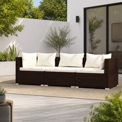 Friendly 3-Seater Outdoor Sofa with Cushions for You