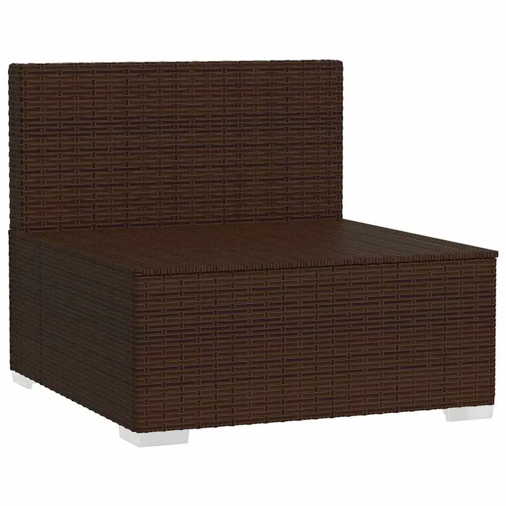 4-Seater Outdoor Sofa Garden Patio Furniture Set Brown Rattan with Cushions