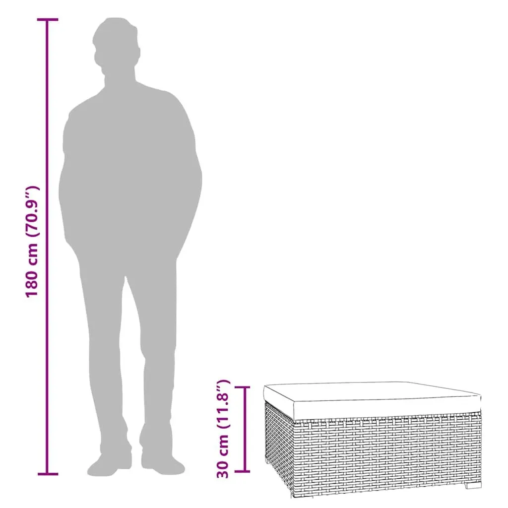 Garden Footrest with Cushion