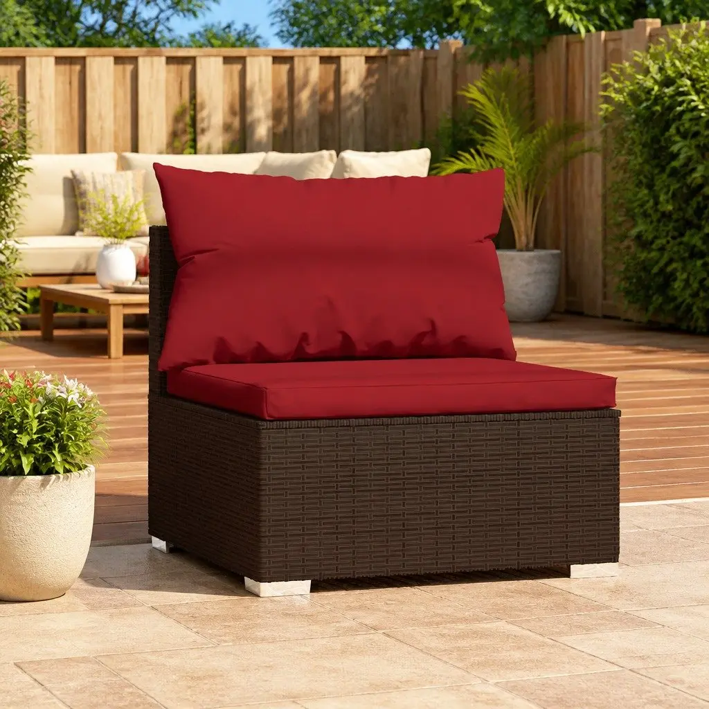 Brown Middle Sofa for Outdoor Living